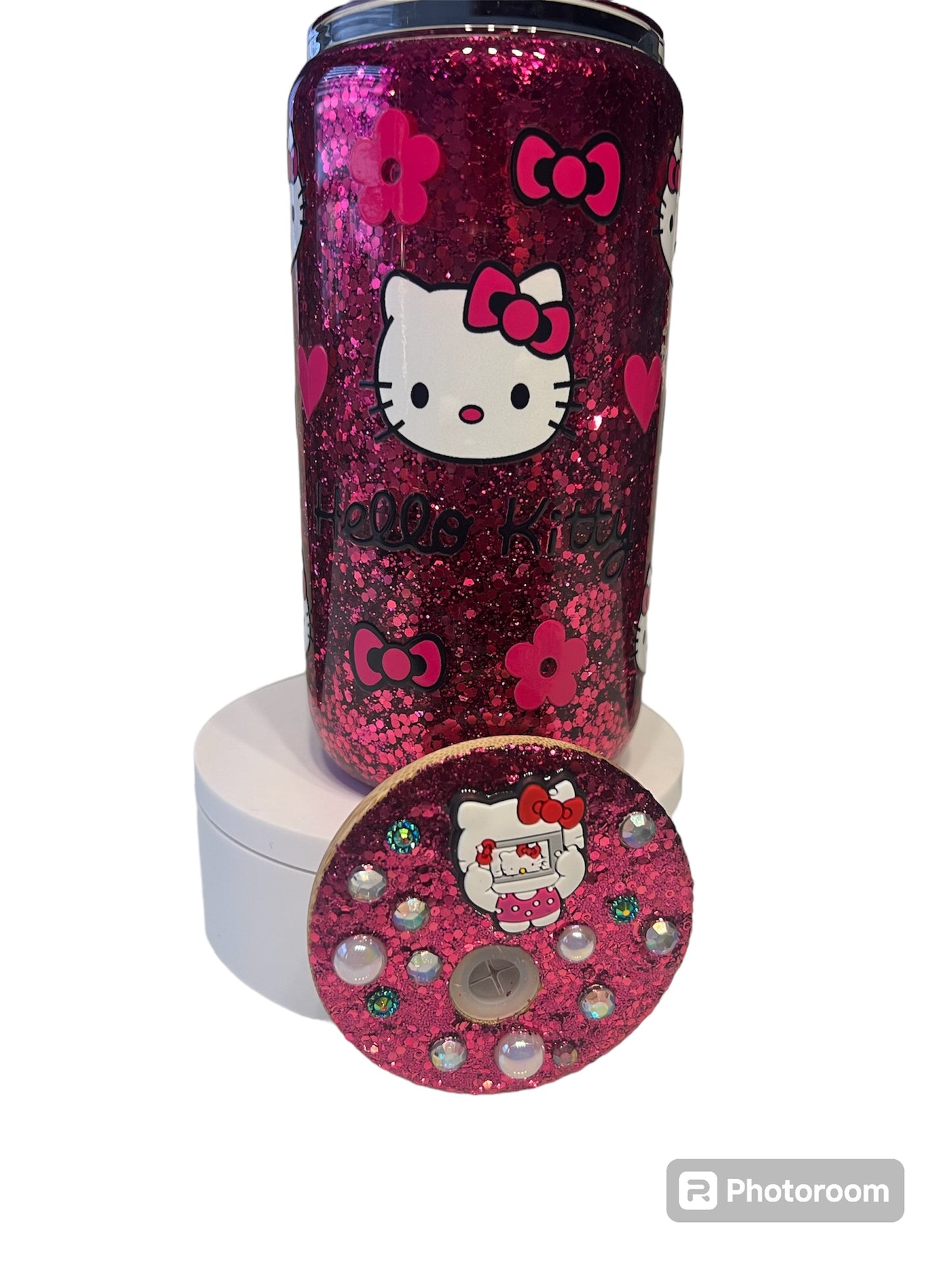 Hello Kitty Glass Can