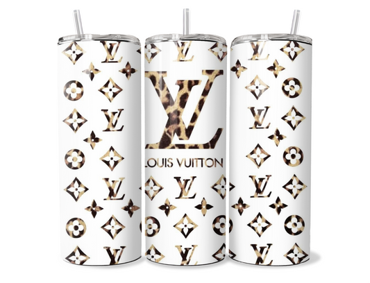 LV tumbler-White/Brown/Beige