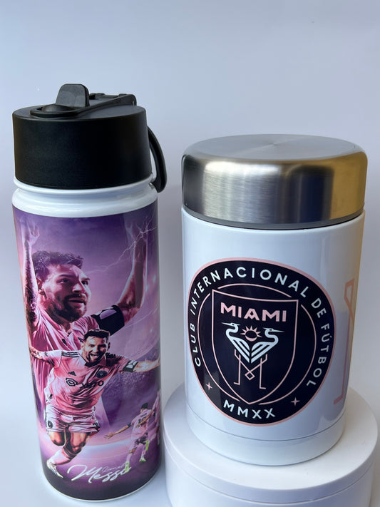 Messi Inter Miami combo ( 18oz Tumbler & 17oz Food warmer)