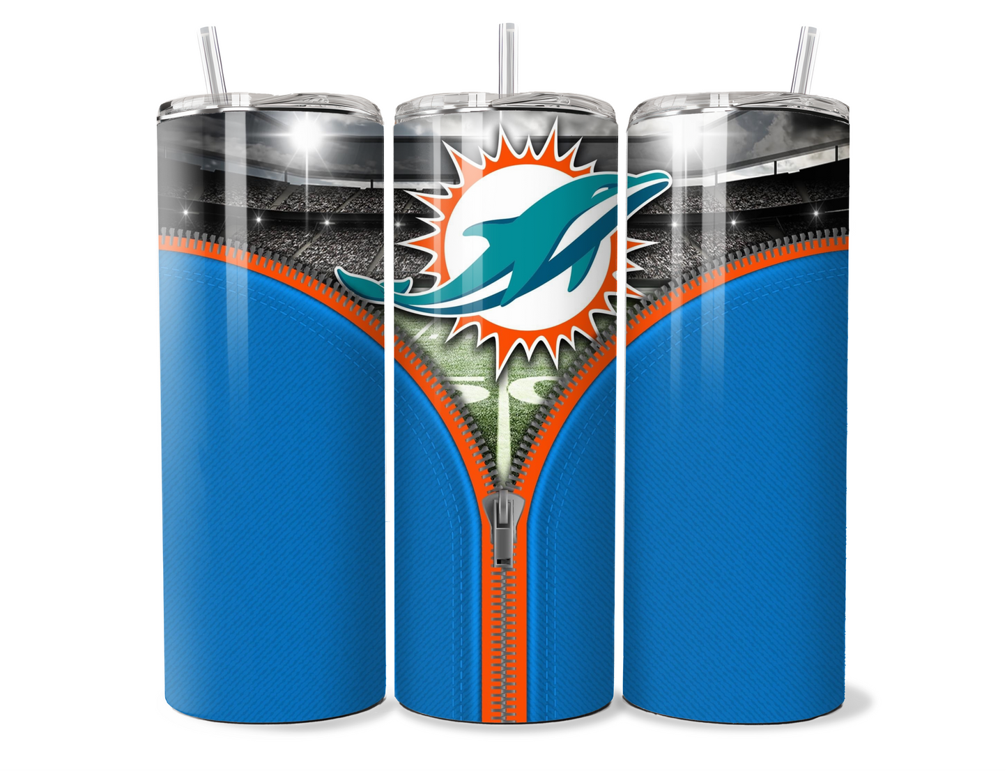 Dolphins zippered tumbler