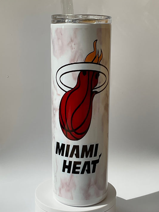 30oz Marbled Miami Heat tumbler