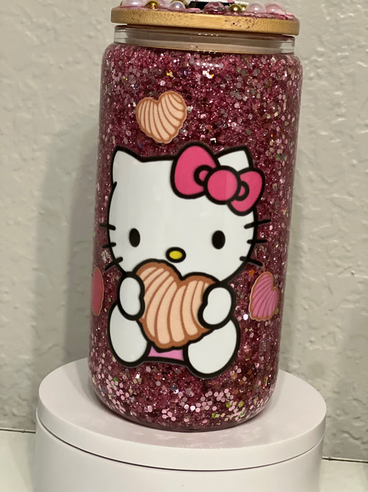 Hello Kitty glitter globe cup