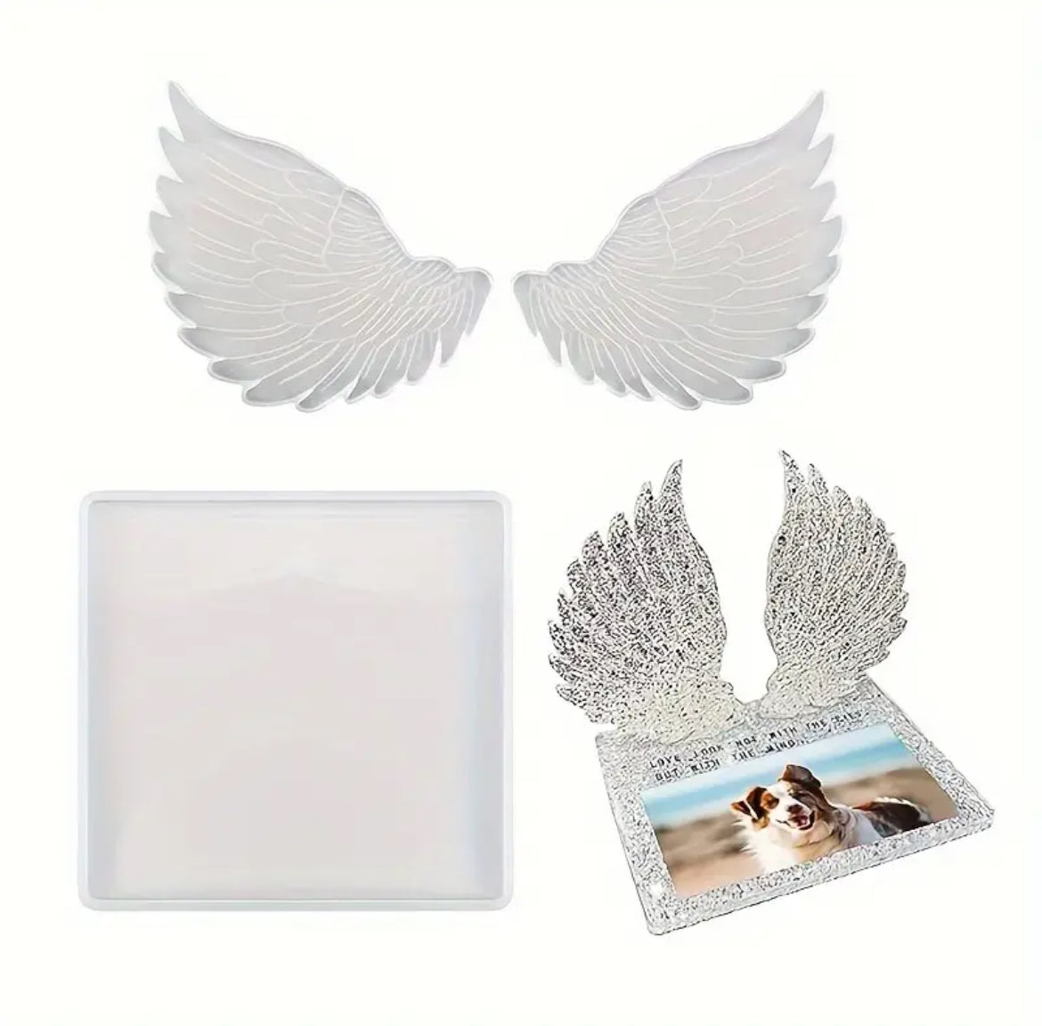 Sympathy frame/Keepsake w/wings