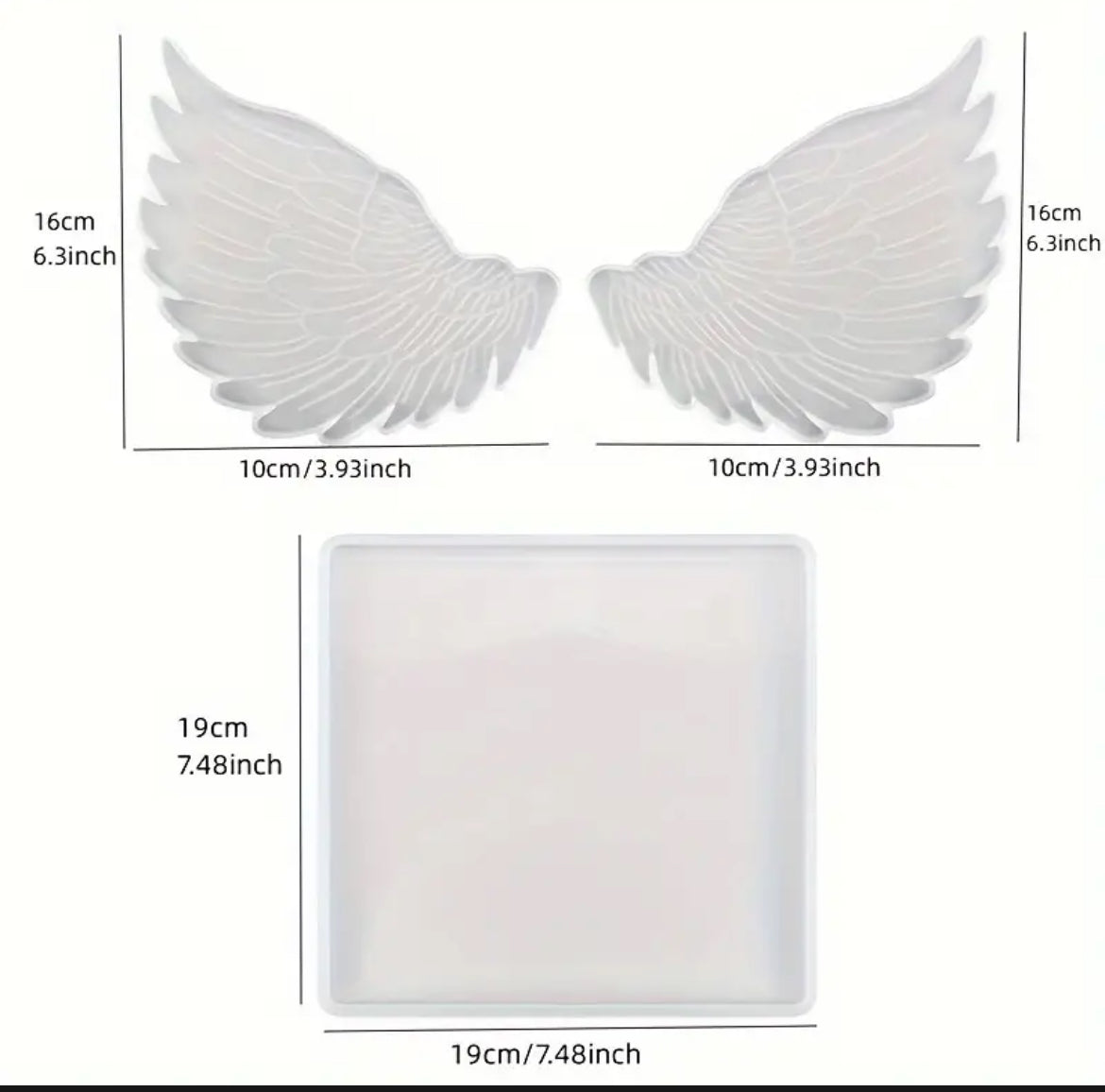 Sympathy frame/Keepsake w/wings