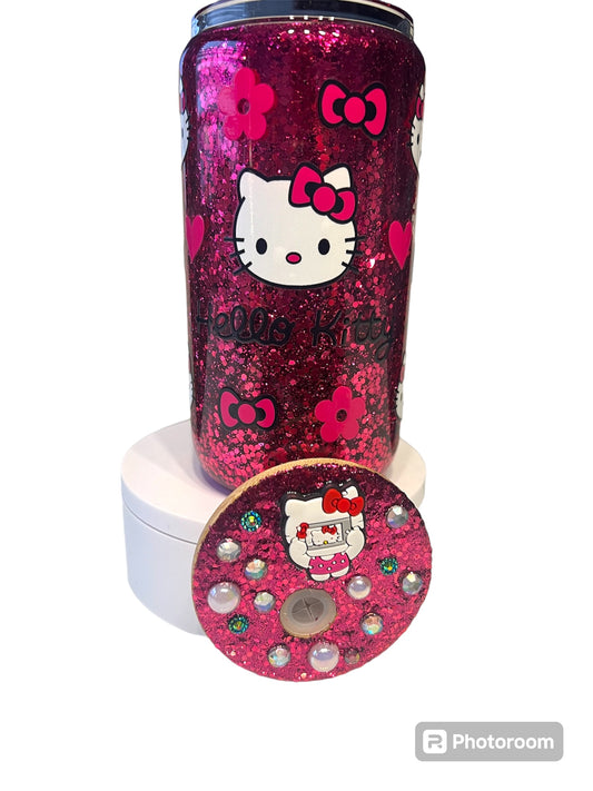 Hello Kitty Glass Can