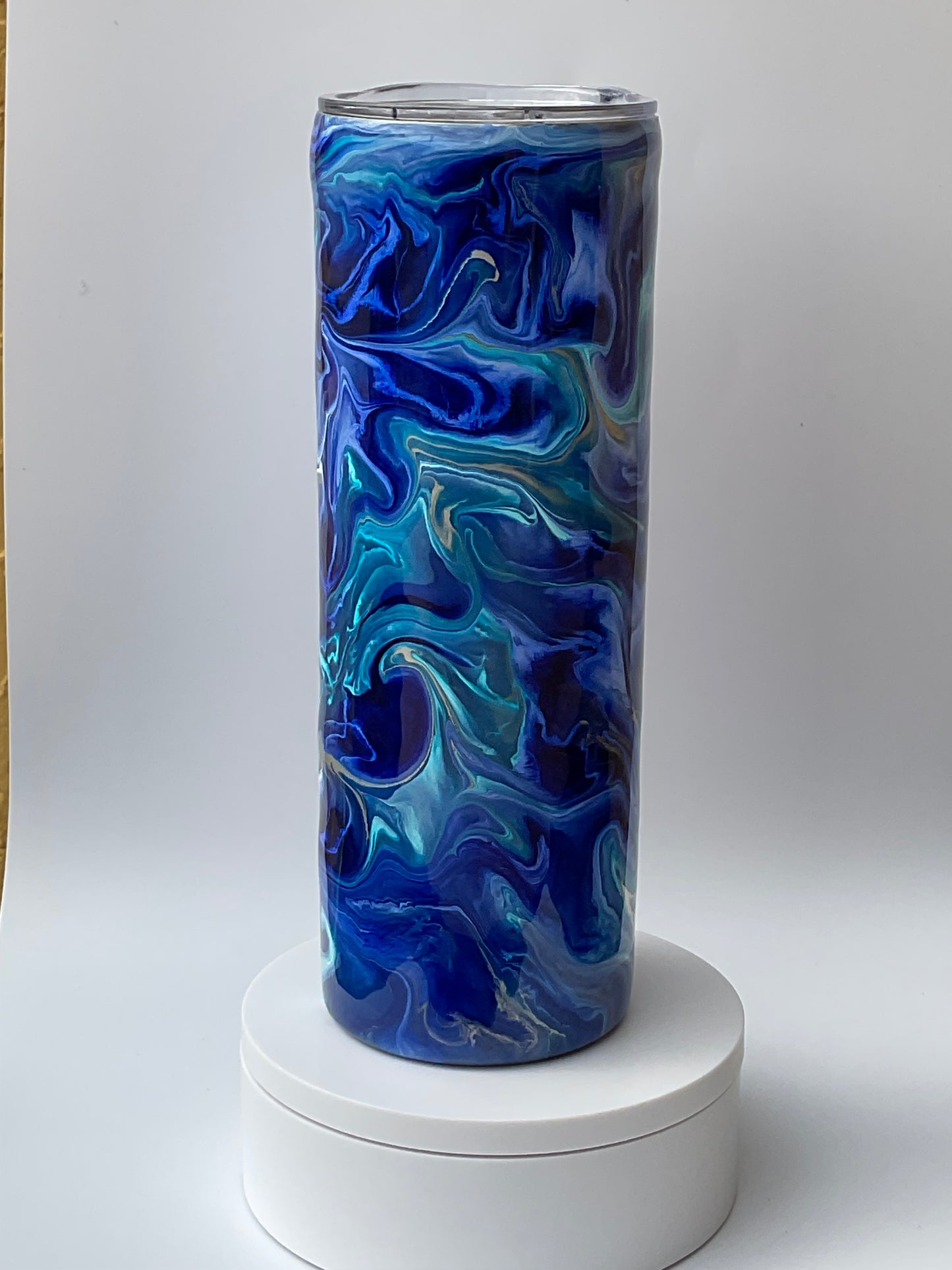 20oz Electric blue Milky Way tumbler