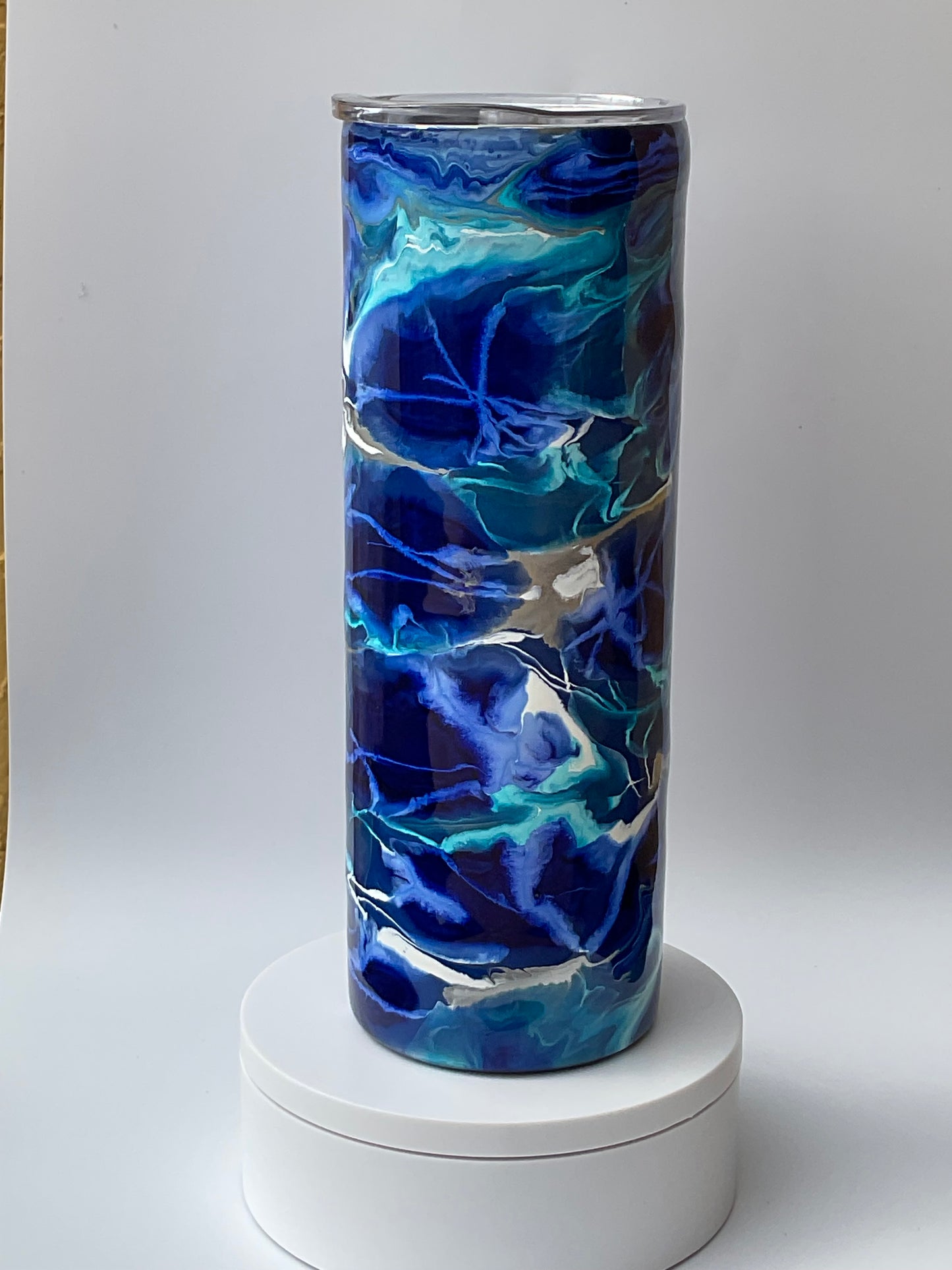 20oz Electric blue Milky Way tumbler