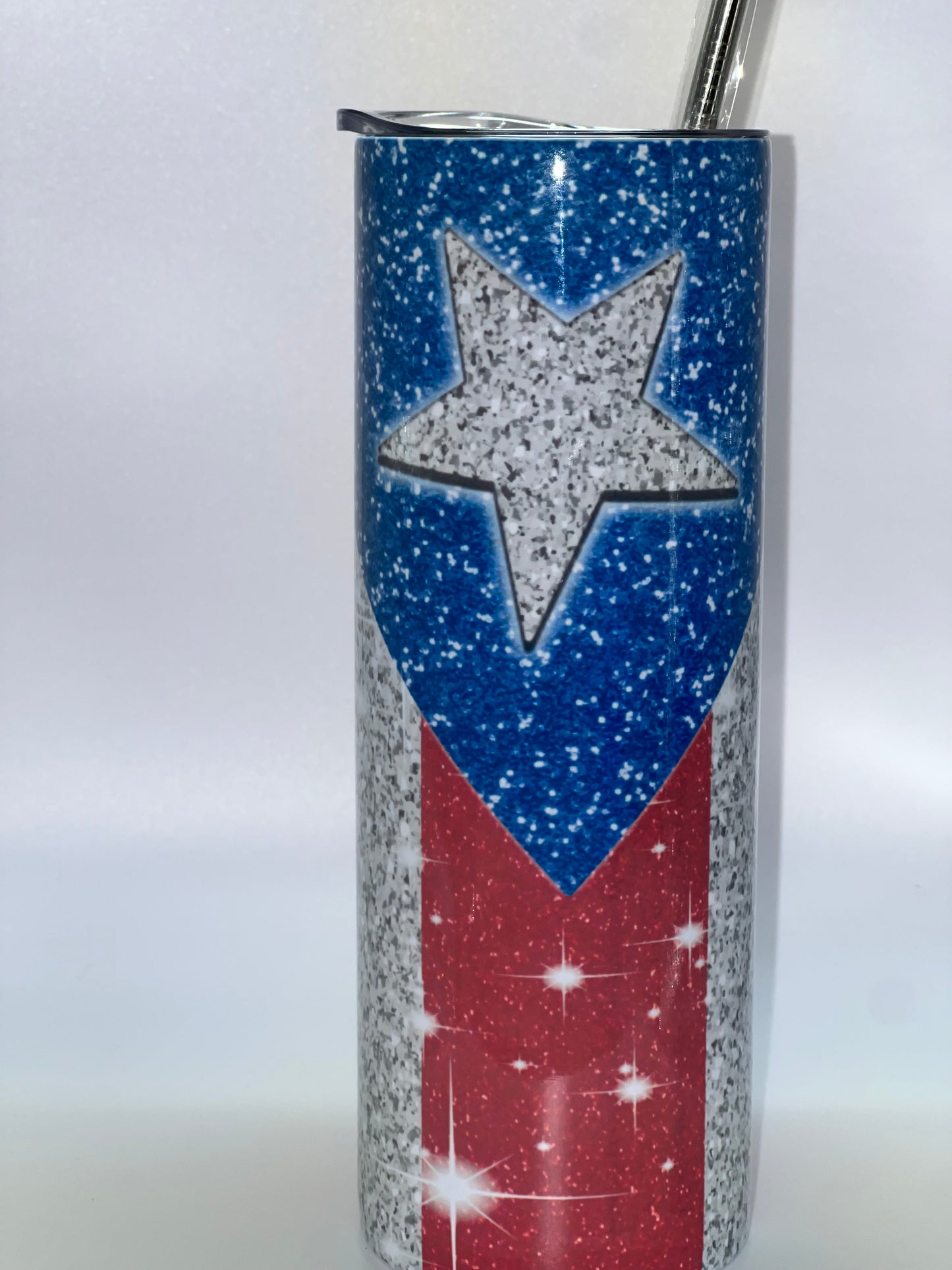 20oz Puerto Rico flag tumbler